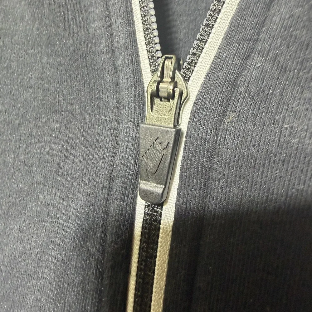 Nike Full Zip Jacket Mens Medium Black Athletic Track Sweatshirt Swoosh‎